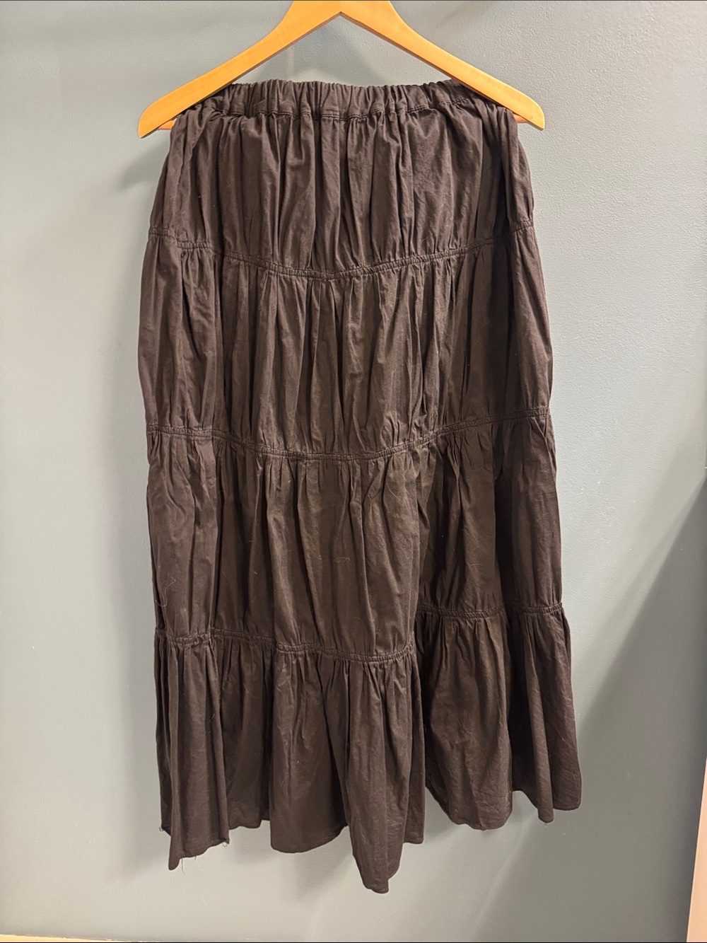 Rye Black Tiered Maxi Skirt